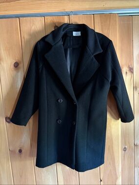 Pajar Women's Black Double-Breasted Pea Coat